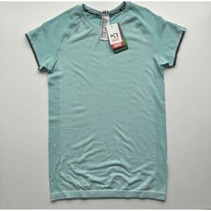 KARI TRAA Eva Dri‎ Release Wool Blend Short Sleeve Tech Tee Shirt Womens Medium